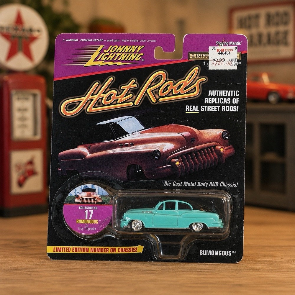 1997 Johnny Lightning Hot Rods #17 Bumongous Blue Limited Edition 1:64 NOC